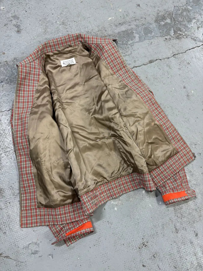 SS2019 Maison Margiela Red Plaid Harrington Light Jacket eQWvIaU 5
