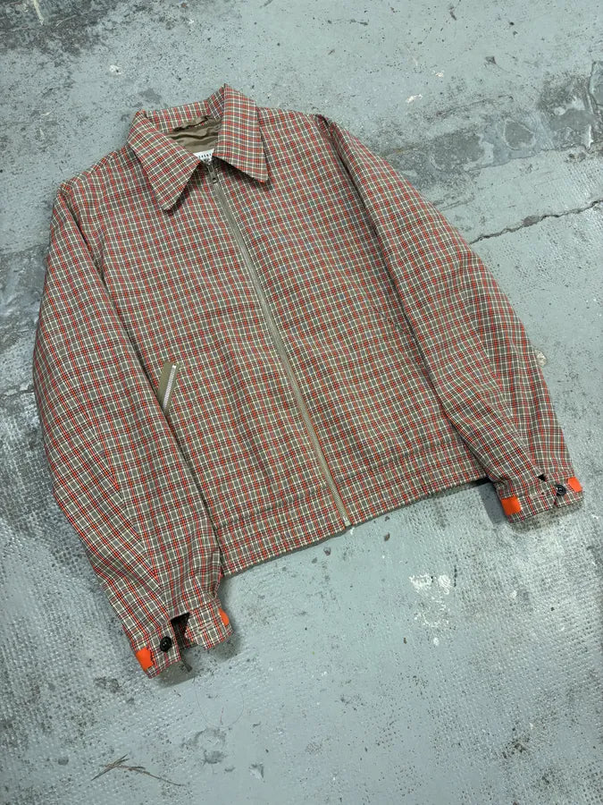 SS2019 Maison Margiela Red Plaid Harrington Light Jacket eQWvIaU 3
