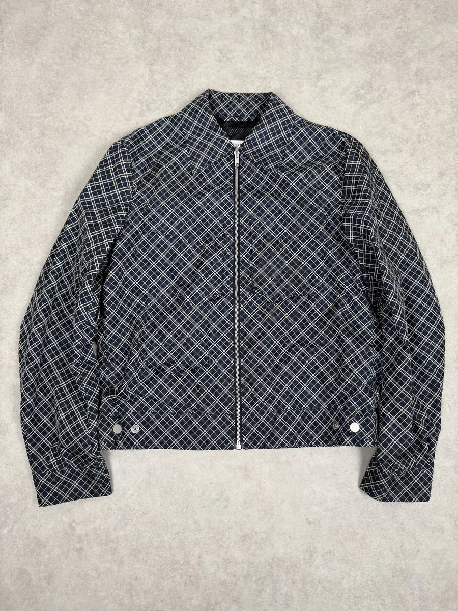 SS2019 Maison Margiela White & Blue Light Zip-up Jacket PoNRZpE 0