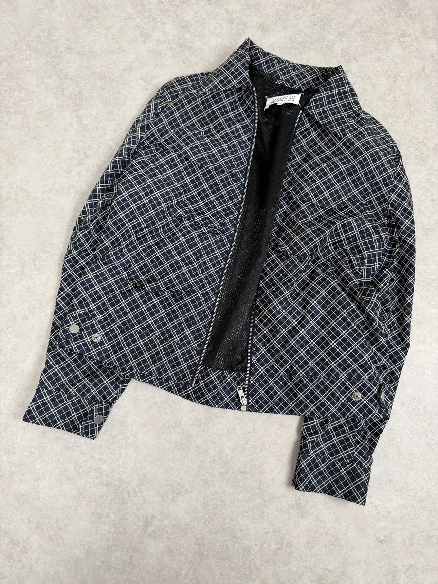 SS2019 Maison Margiela White & Blue Light Zip-up Jacket PoNRZpE 5