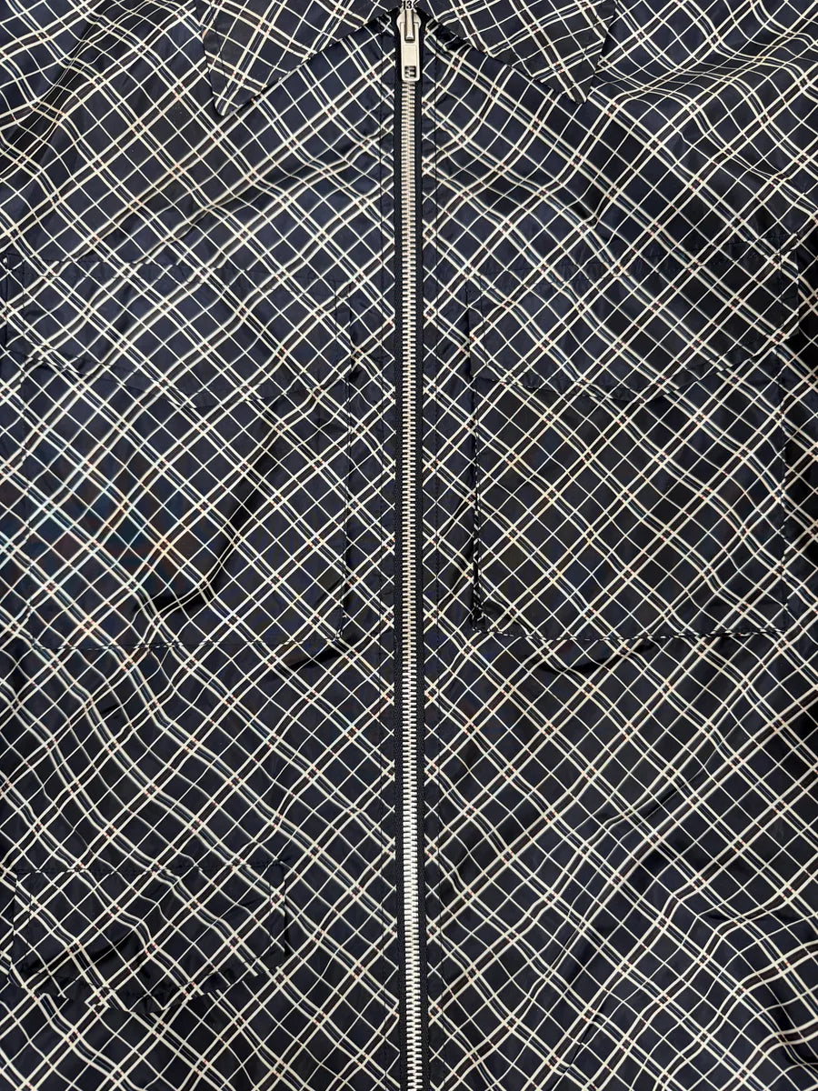 SS2019 Maison Margiela White & Blue Light Zip-up Jacket PoNRZpE 7