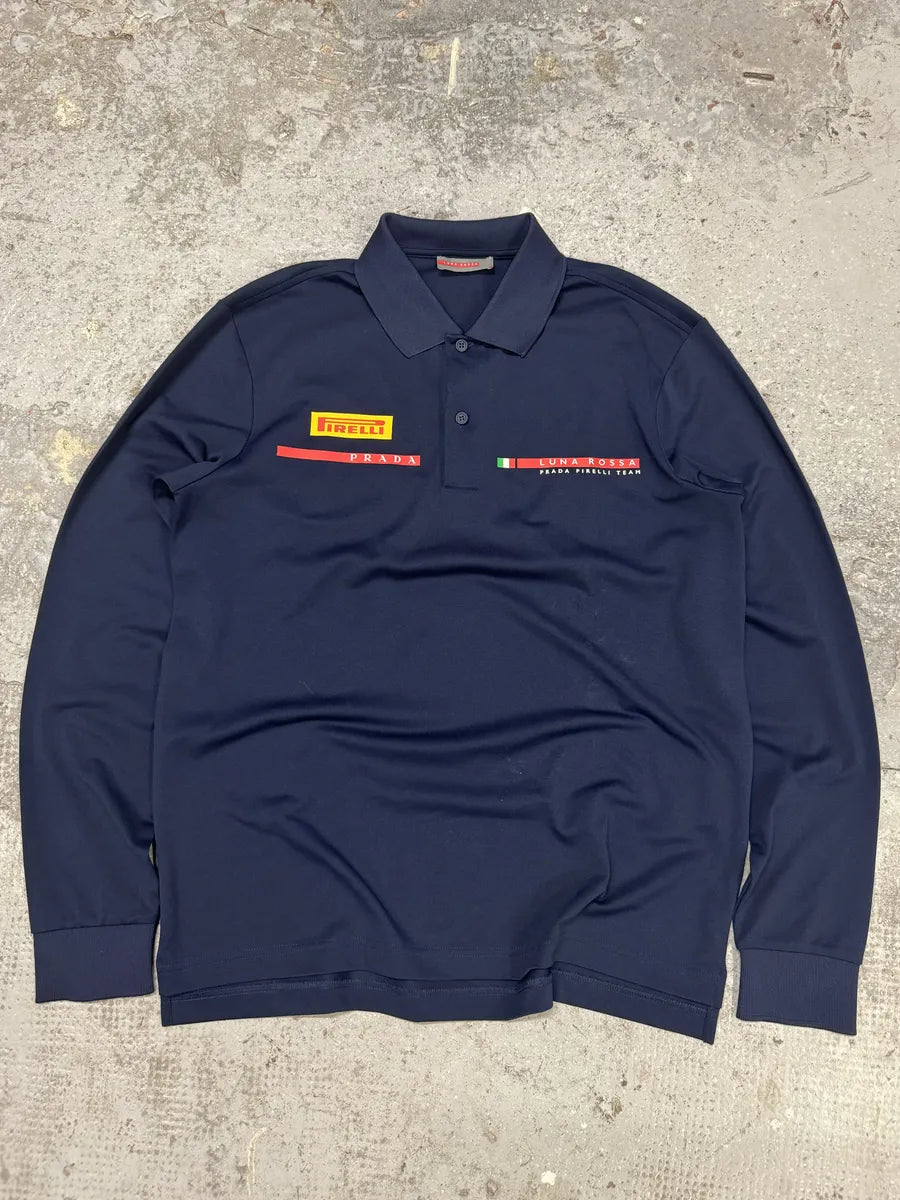 SS2019 Prada Luna Rossa Navy Polo Sport (S) hxUxblj 0