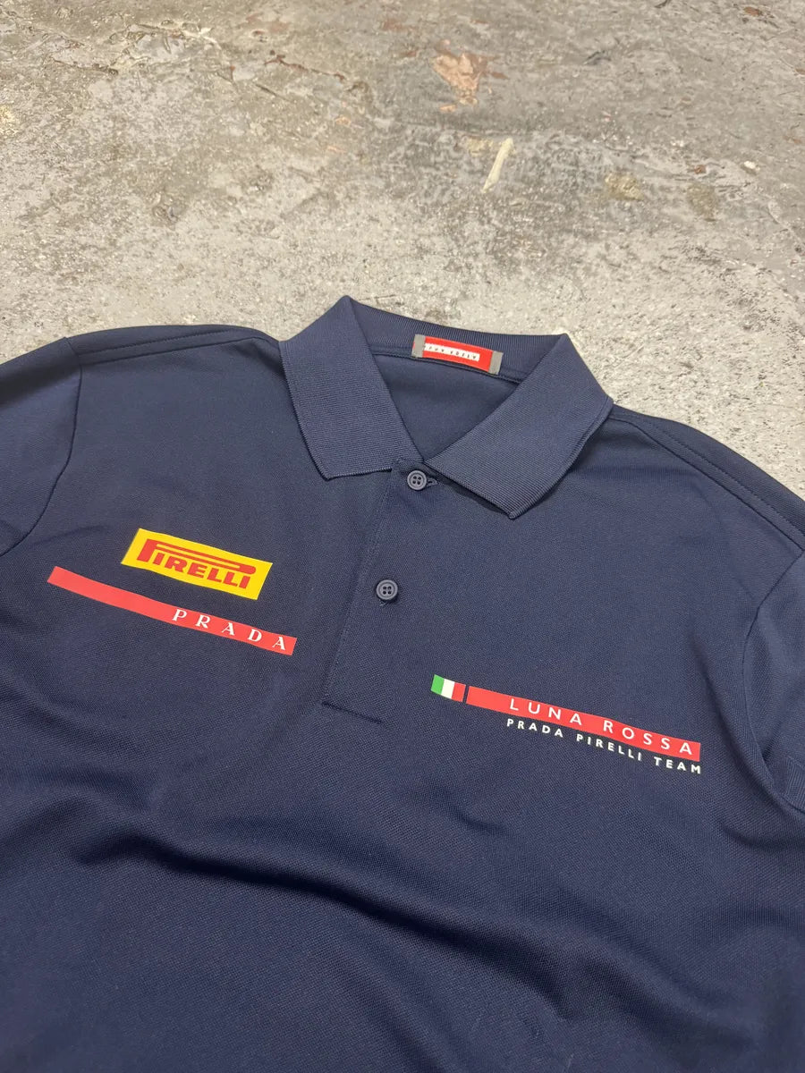 SS2019 Prada Luna Rossa Navy Polo Sport (S) hxUxblj 4