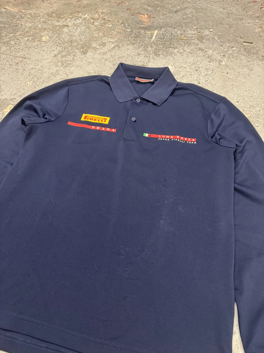 SS2019 Prada Luna Rossa Navy Polo Sport (S) hxUxblj 6