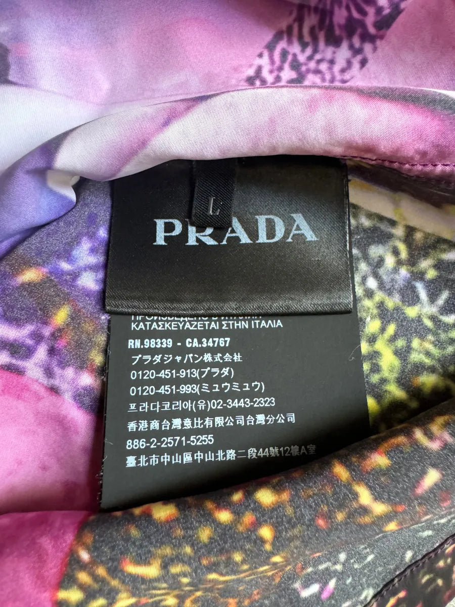 SS2019 Prada Psychedelic Amethyst Silk Bowling Shirt PMcsNui 7
