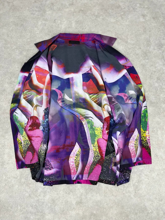 SS2019 Prada Psychedelic Amethyst Silk Bowling Shirt PMcsNui 7