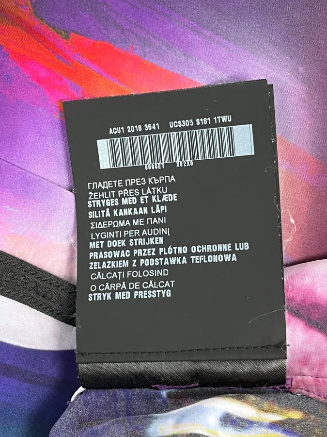 SS2019 Prada Psychedelic Amethyst Silk Bowling Shirt PMcsNui 11