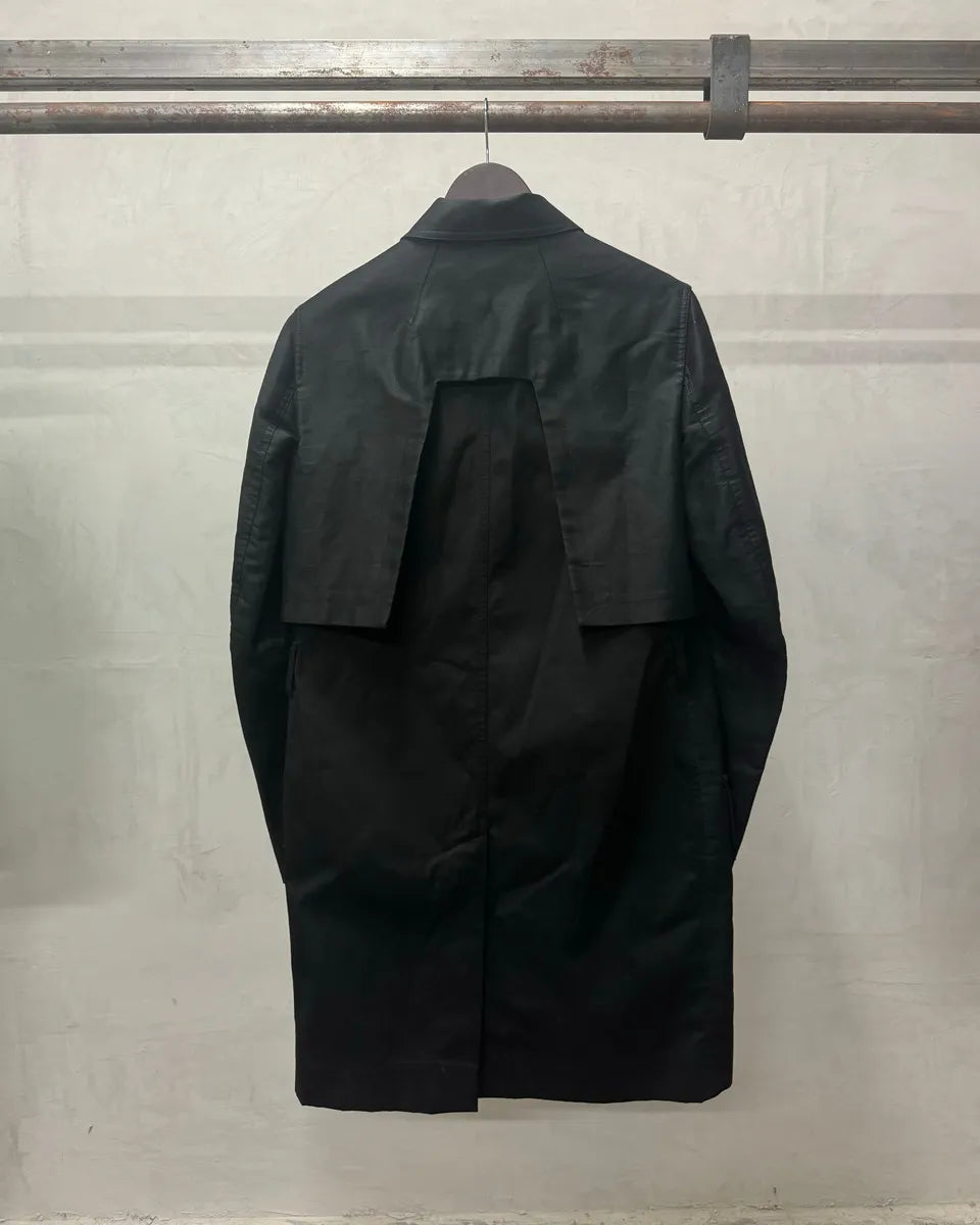 SS2019 Rick Owens Babel Architectural Black Modern Trench Jacket QqWXafk 3