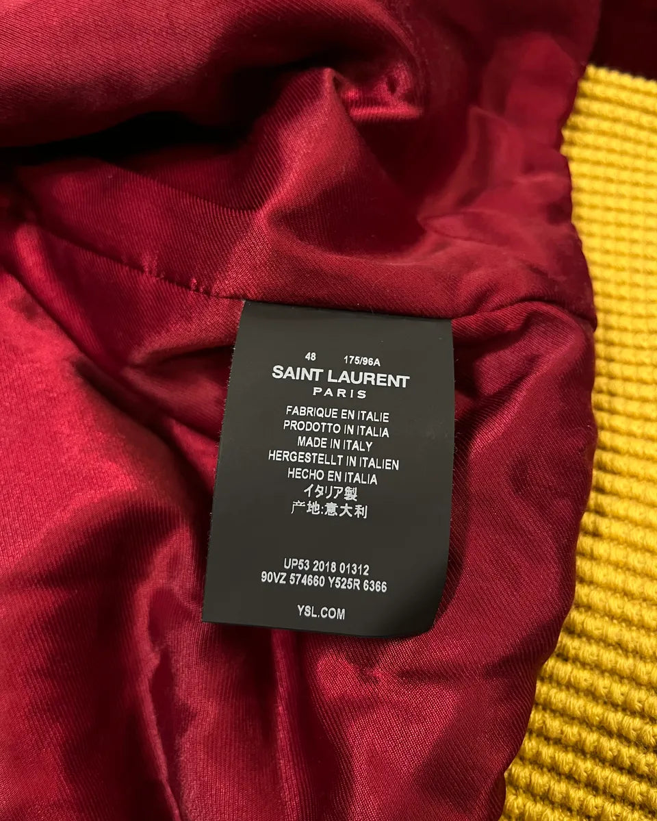 SS2019 Saint Laurent Bordeaux Velvet Gold Napoleon Officer Jacket AckMlgT 11