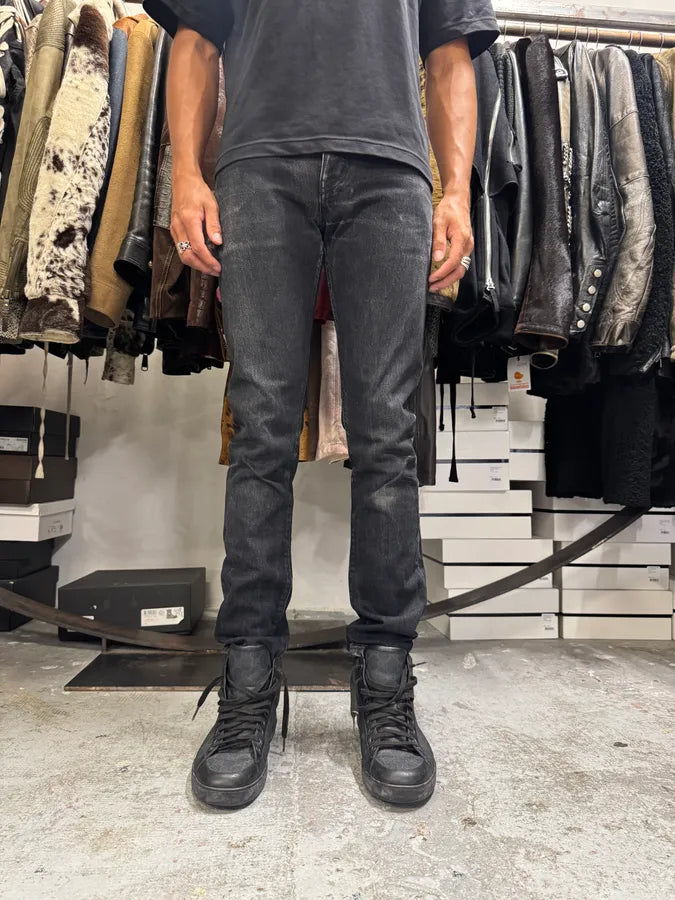 SS2019 Saint Laurent Dark Grey Slim Denim Jeans FMBDfSd 1