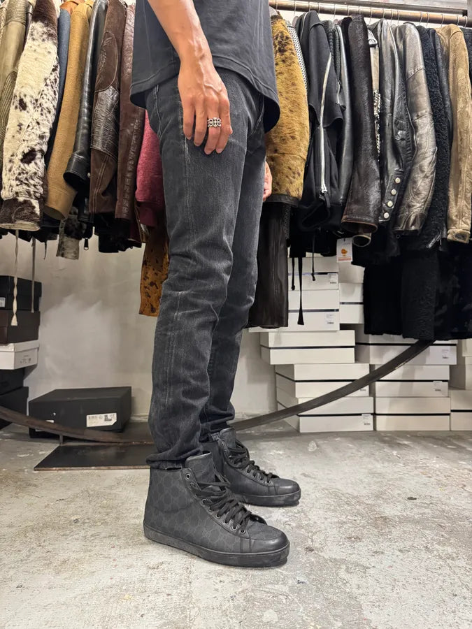 SS2019 Saint Laurent Dark Grey Slim Denim Jeans FMBDfSd 3