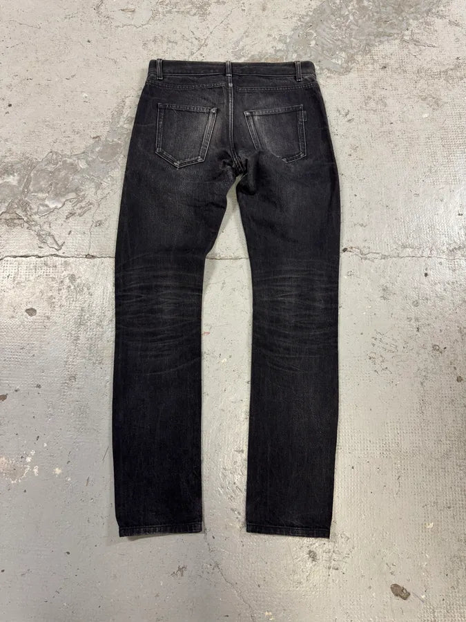 SS2019 Saint Laurent Dark Grey Slim Denim Jeans FMBDfSd 5
