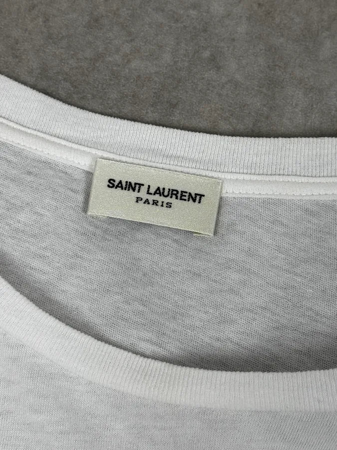 SS2019 Saint Laurent Five Palms Print T-Shirt hobMKVq 8