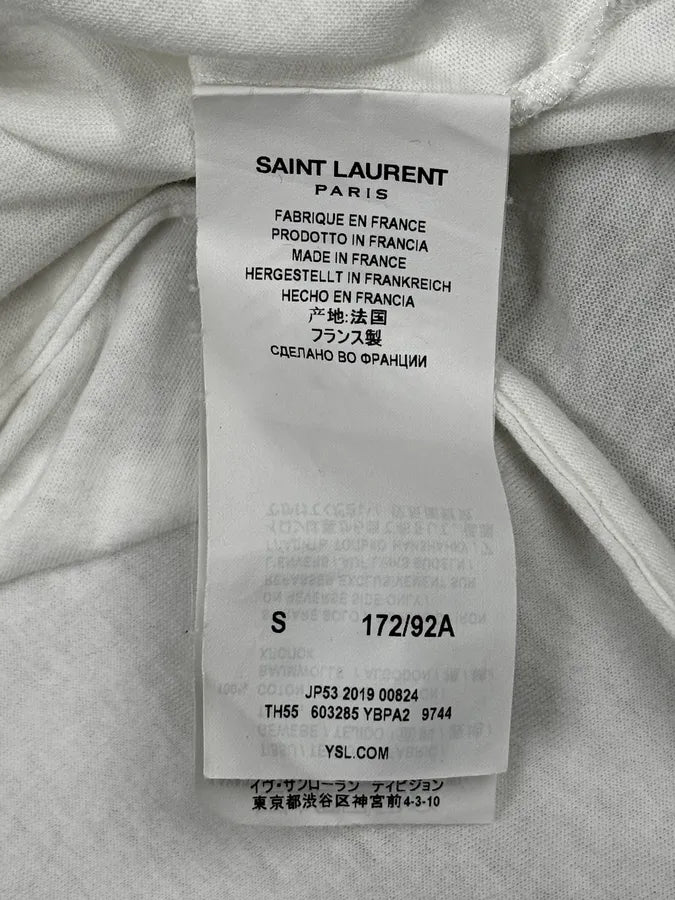 SS2019 Saint Laurent Five Palms Print T-Shirt hobMKVq 9