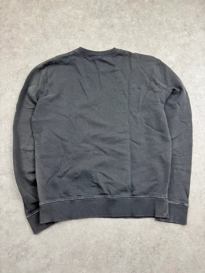 SS2019 Saint Laurent Grey Logo Crewneck Sweater vnFrfes 6