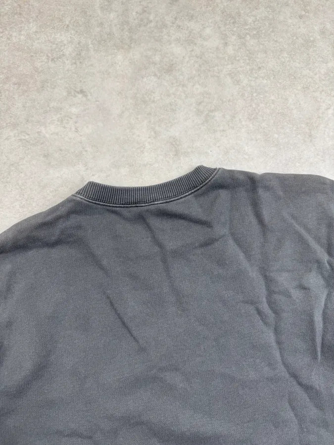 SS2019 Saint Laurent Grey Logo Crewneck Sweater vnFrfes 7