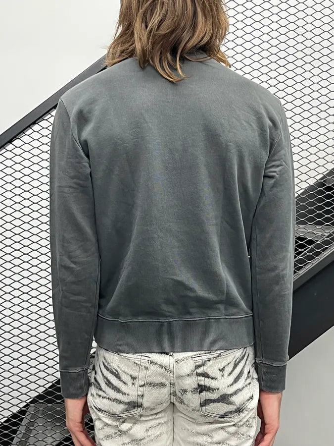 SS2019 Saint Laurent Grey Logo Crewneck Sweater vnFrfes 2