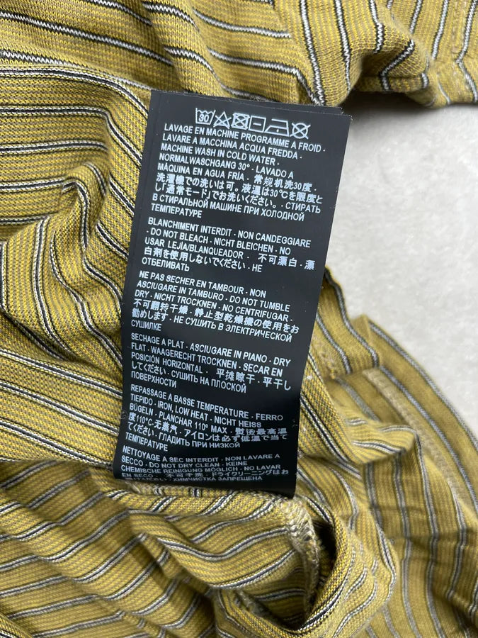 SS2019 Saint Laurent Khaki Striped Star Propaganda T-Shirt JjafeJv 6