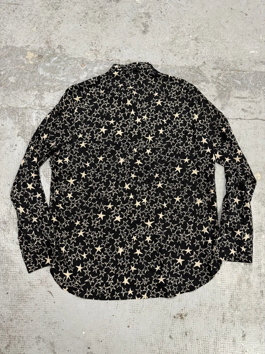 SS2019 Saint Laurent Multiple Stars Black Shirt LymiYbq 3