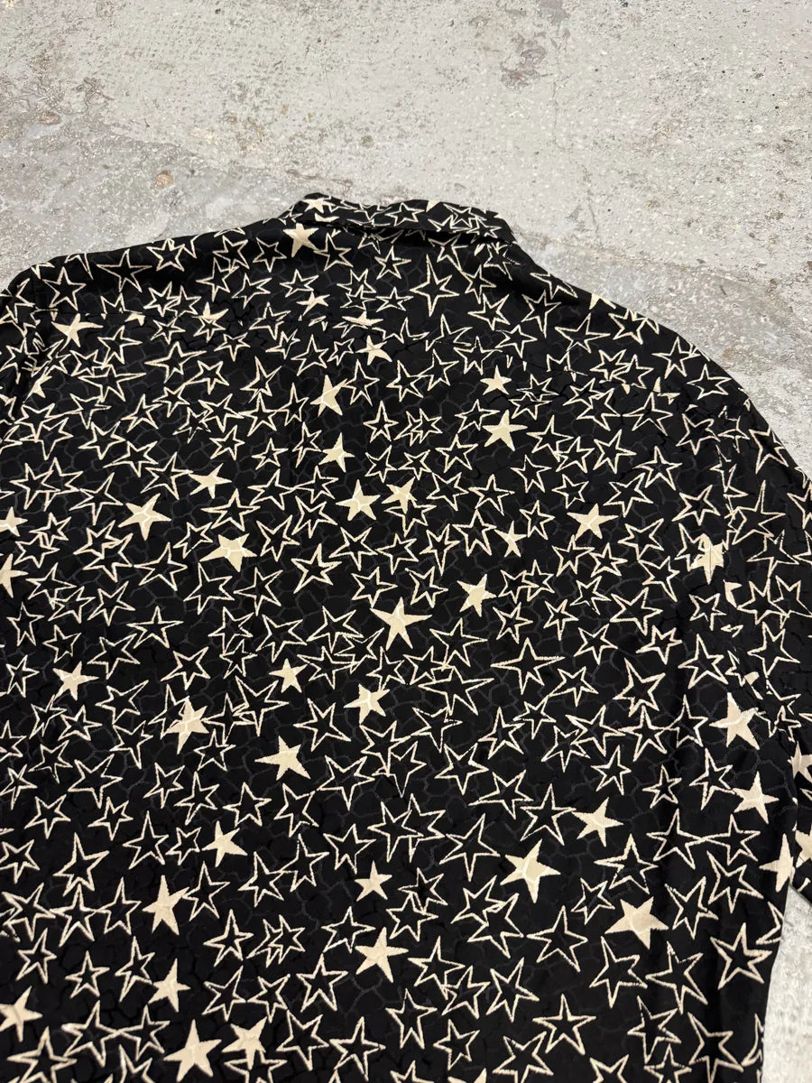 SS2019 Saint Laurent Multiple Stars Black Shirt LymiYbq 6