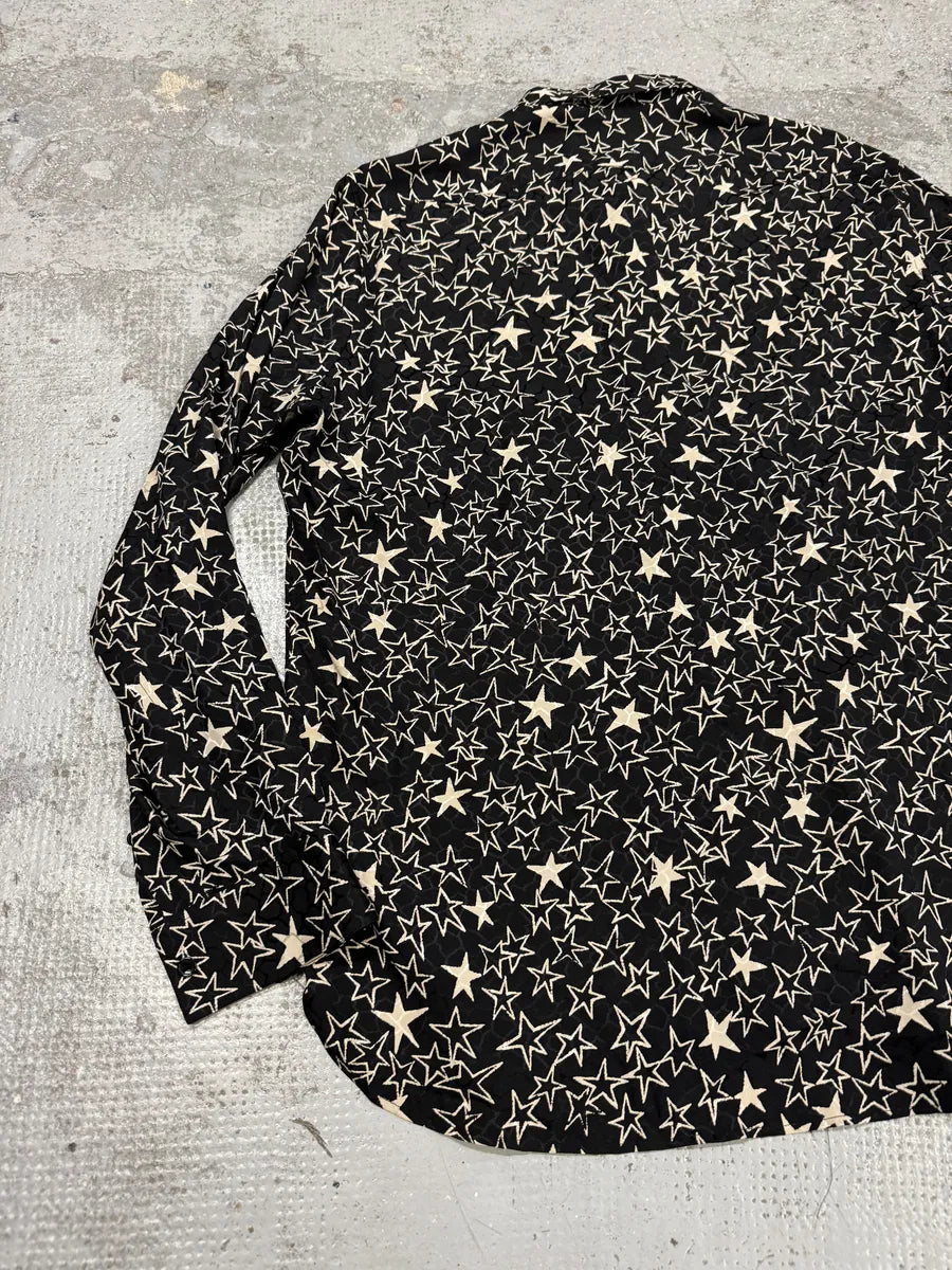 SS2019 Saint Laurent Multiple Stars Black Shirt LymiYbq 7
