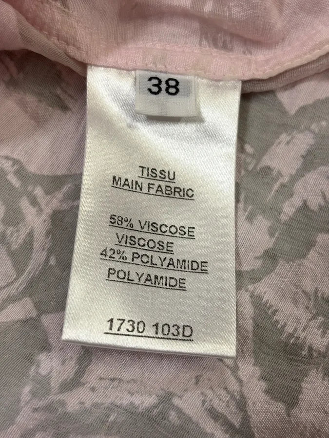 SS2020 Balmain Premium Buttoned Pink Transparent Blouse Shirt wjPxCZI 7