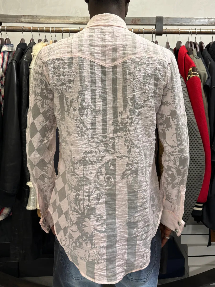 SS2020 Balmain Premium Buttoned Pink Transparent Blouse Shirt wjPxCZI 2