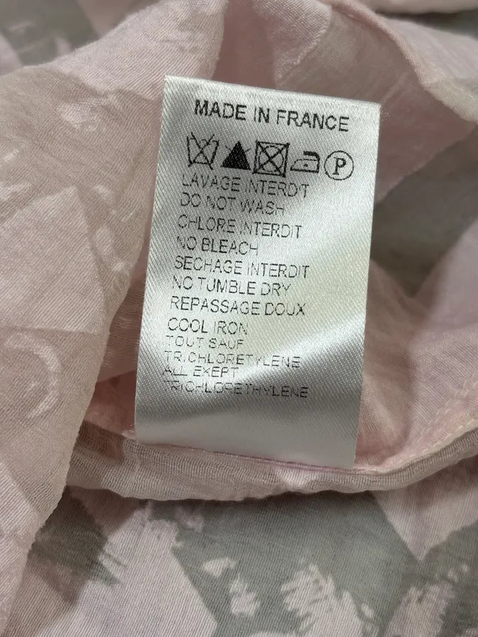 SS2020 Balmain Premium Buttoned Pink Transparent Blouse Shirt wjPxCZI 9