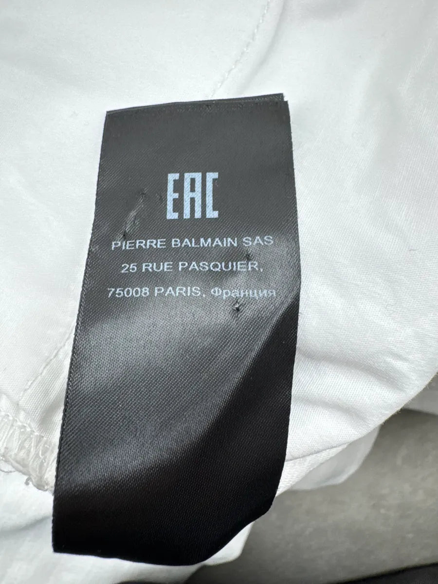 SS2020 Balmain White Denim Biker Slim Jeans MEpOMXov 14