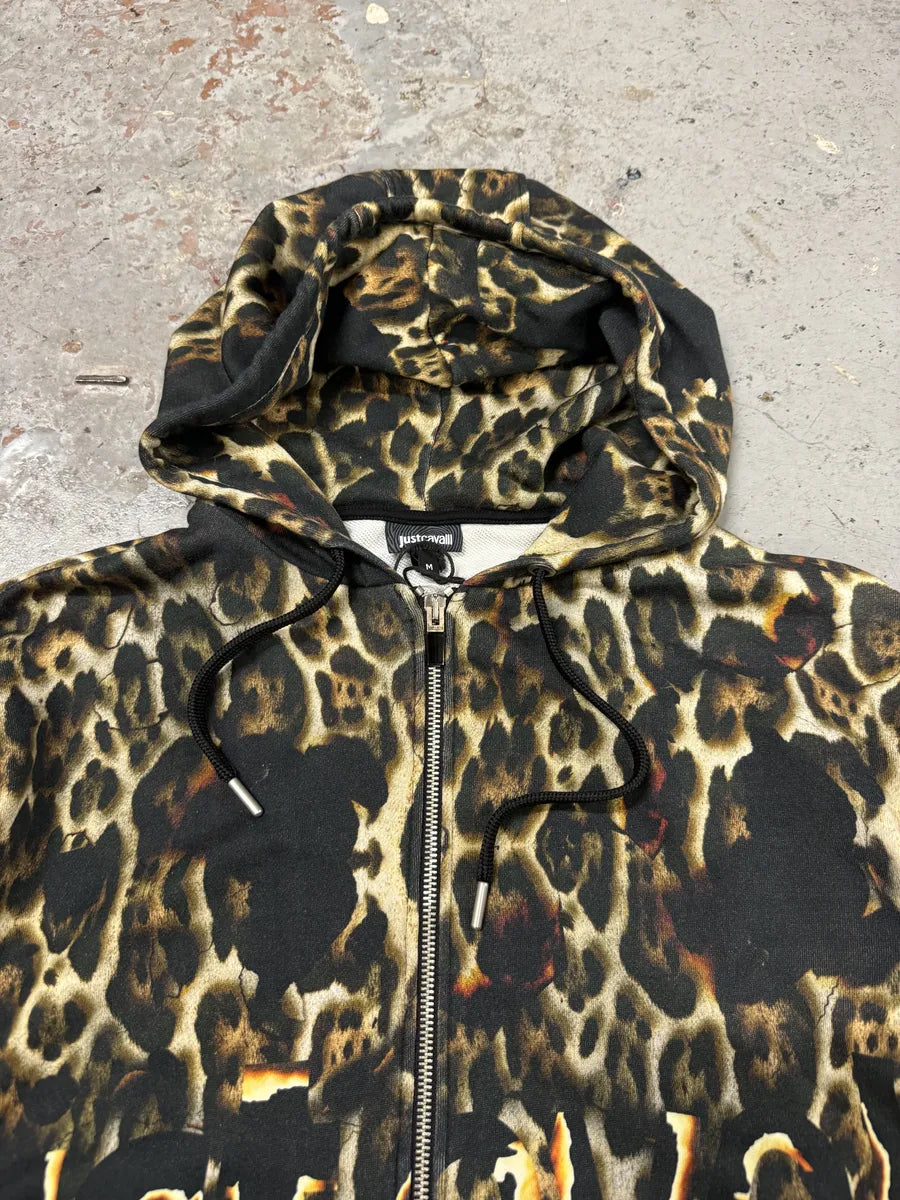 SS2020 Cavalli Black Fire Magma Zip-up Hoodie VFELIQt 10