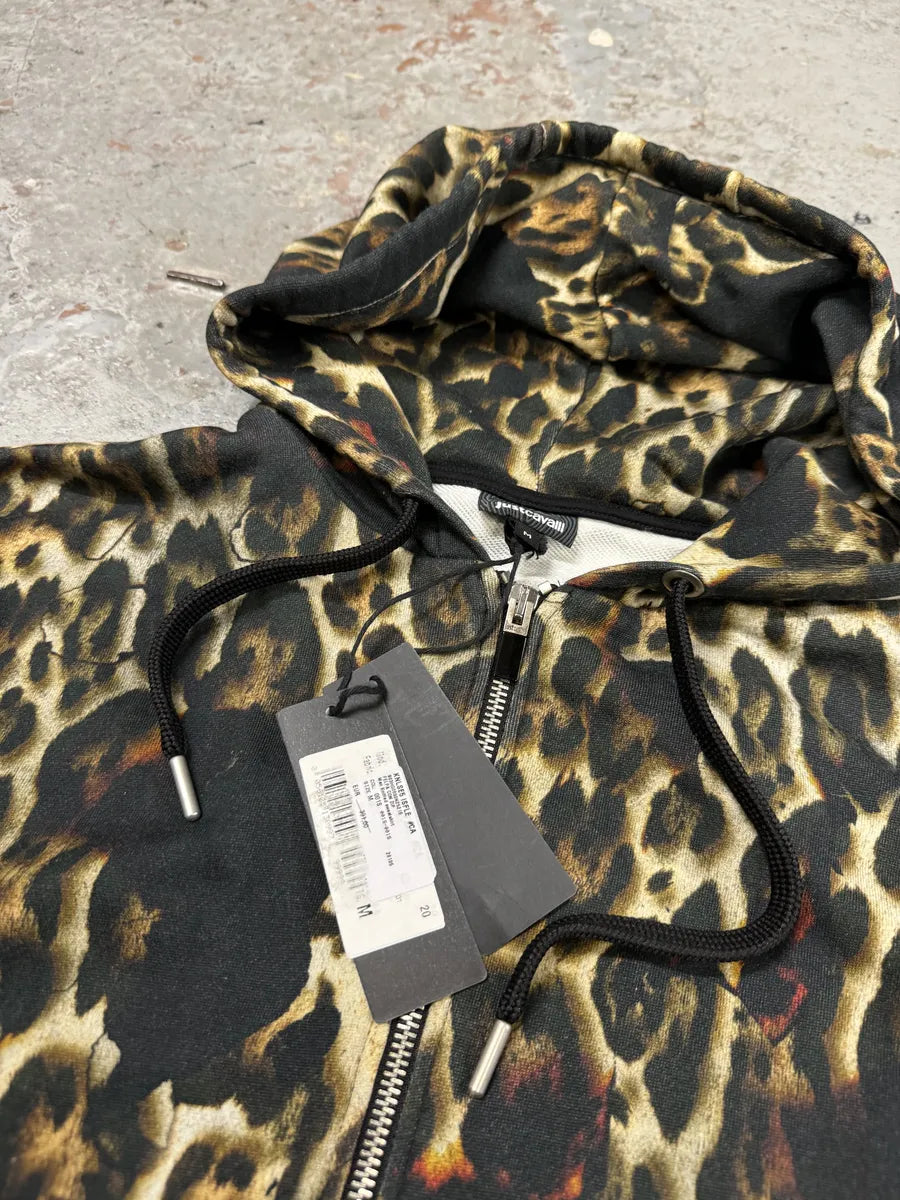 SS2020 Cavalli Black Fire Magma Zip-up Hoodie VFELIQt 5