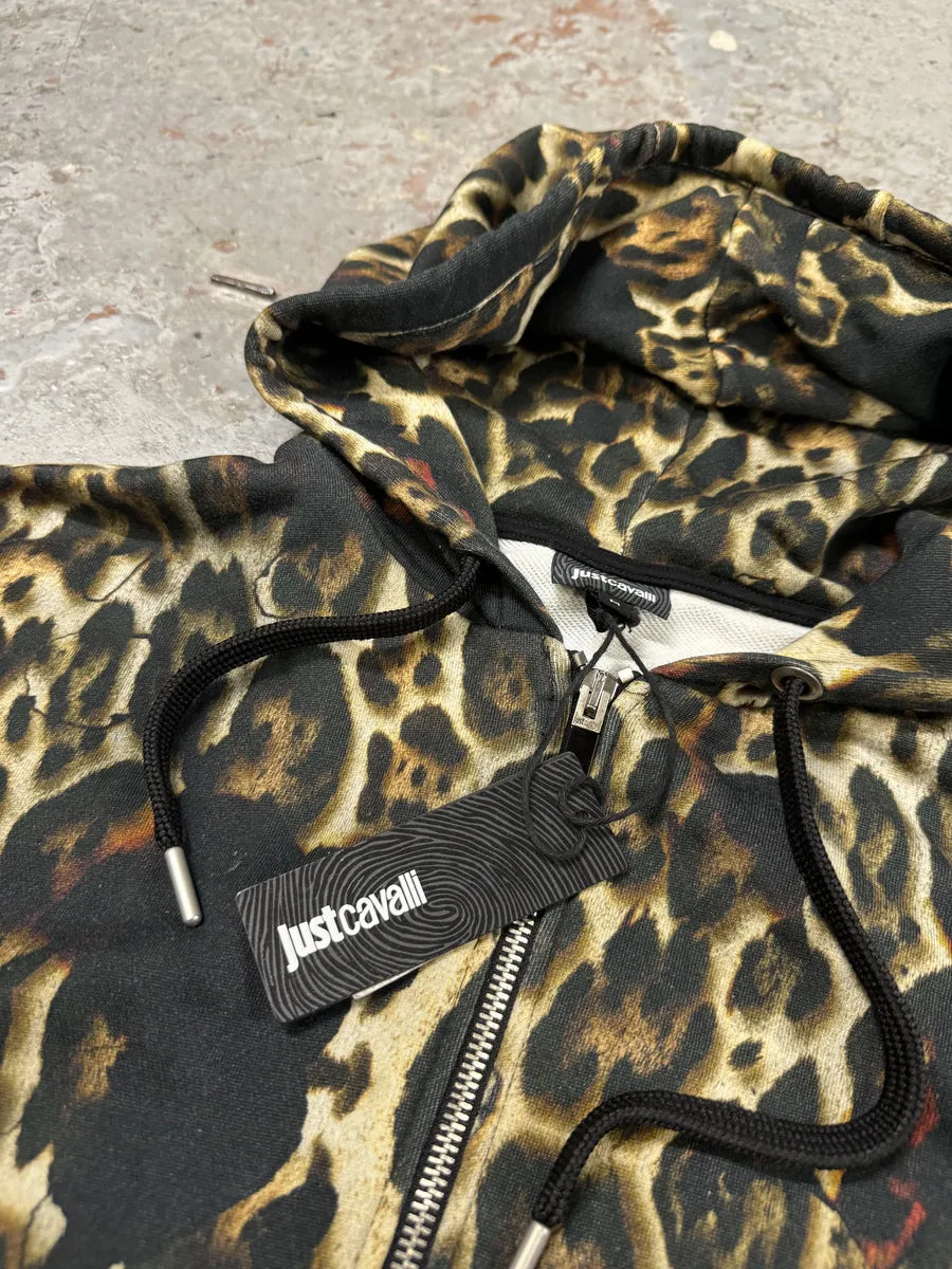 SS2020 Cavalli Black Fire Magma Zip-up Hoodie VFELIQt 6