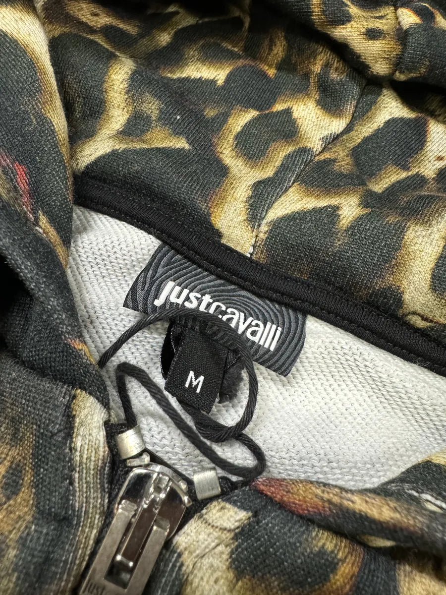 SS2020 Cavalli Black Fire Magma Zip-up Hoodie VFELIQt 7