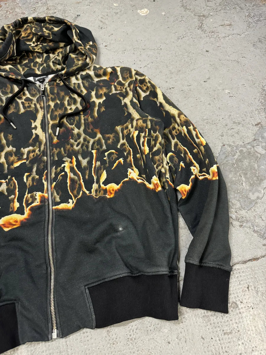 SS2020 Cavalli Black Fire Magma Zip-up Hoodie VFELIQt 8