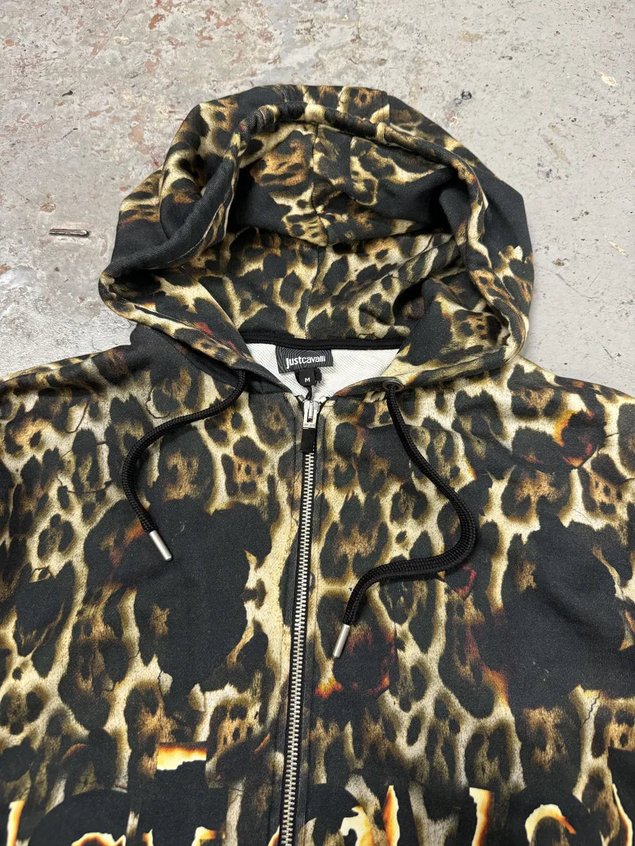 SS2020 Cavalli Black Fire Magma Zip-up Hoodie VFELIQt 9