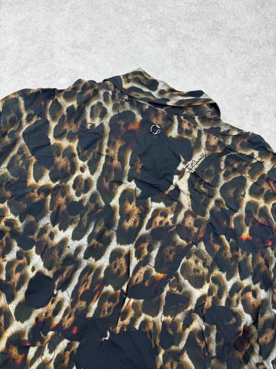 SS2020 Cavalli Black Léopard Fire Magma Shirt XdvIvtE 5