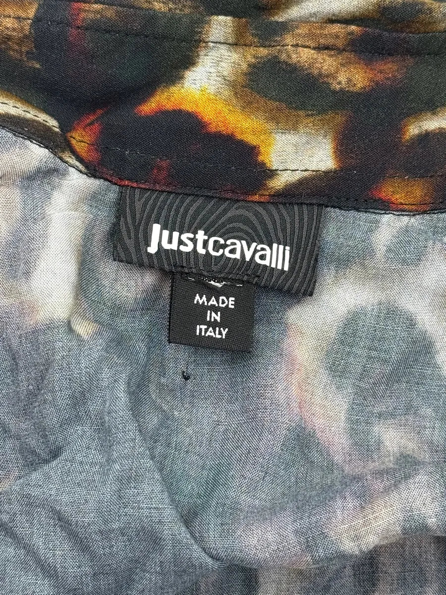 SS2020 Cavalli Black Léopard Fire Magma Shirt XdvIvtE 10