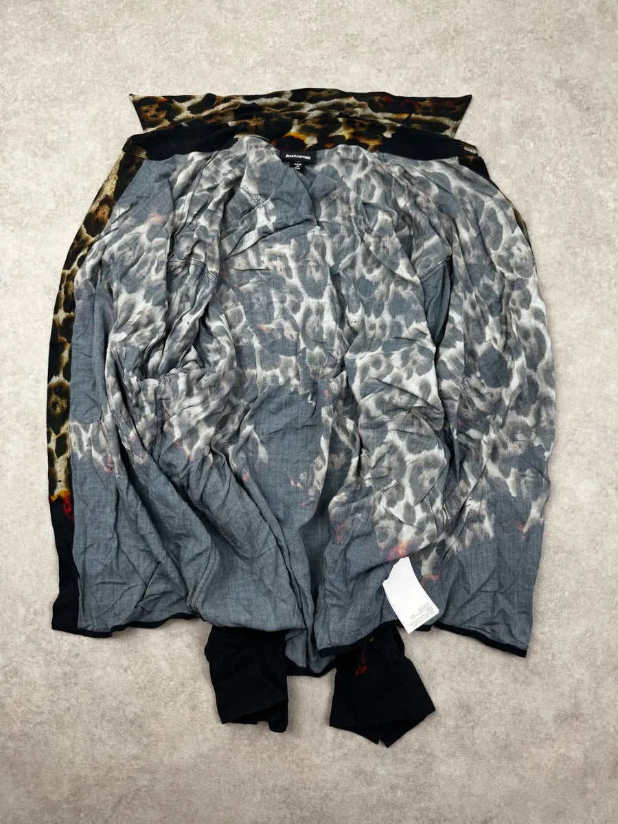 SS2020 Cavalli Black Léopard Fire Magma Shirt XdvIvtE 6