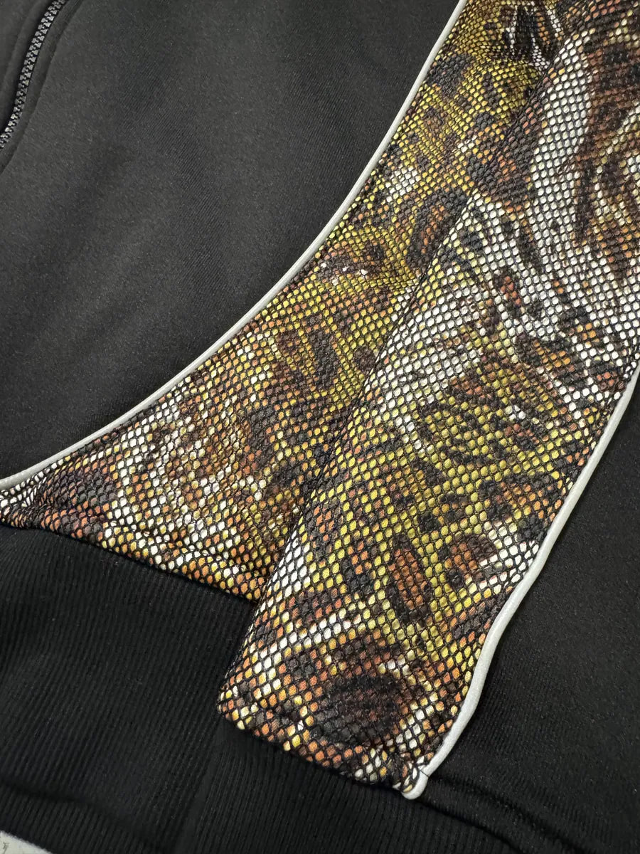 SS2020 Cavalli Leopard Print Black Zip-up Hoodie SMQAXSm 10