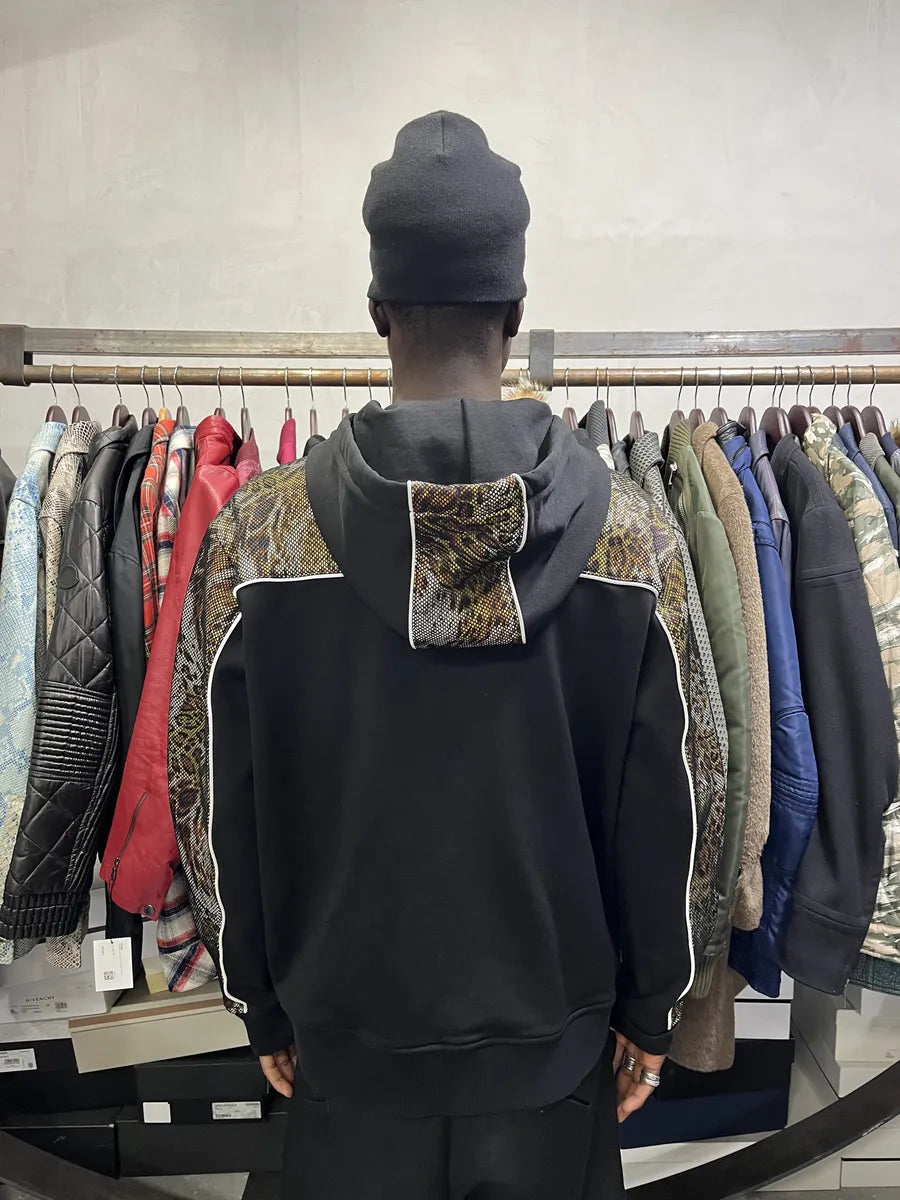 SS2020 Cavalli Leopard Print Black Zip-up Hoodie SMQAXSm 3