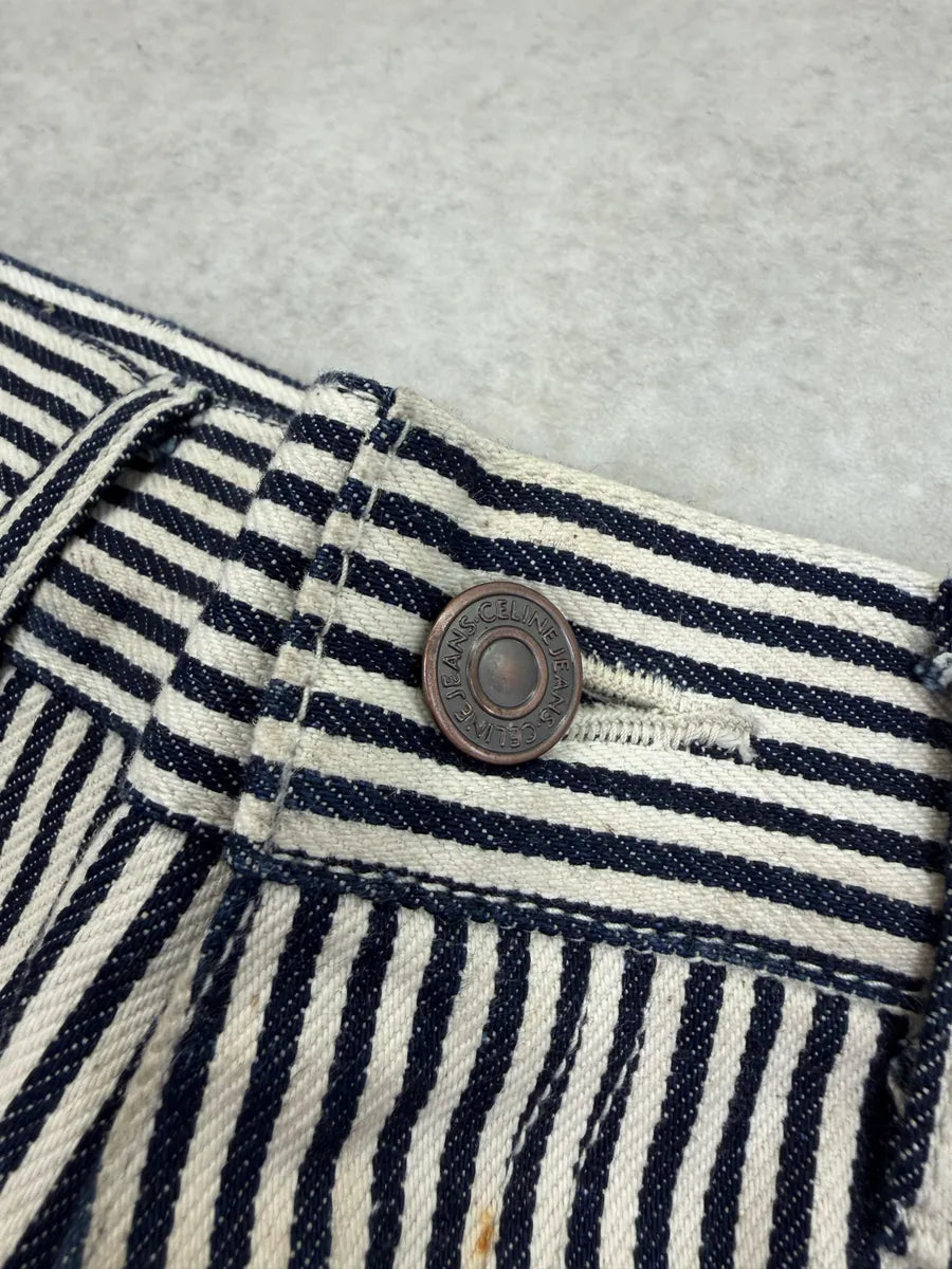 SS2020 Celine Striped Marine & White Pants LrNNMBo 5
