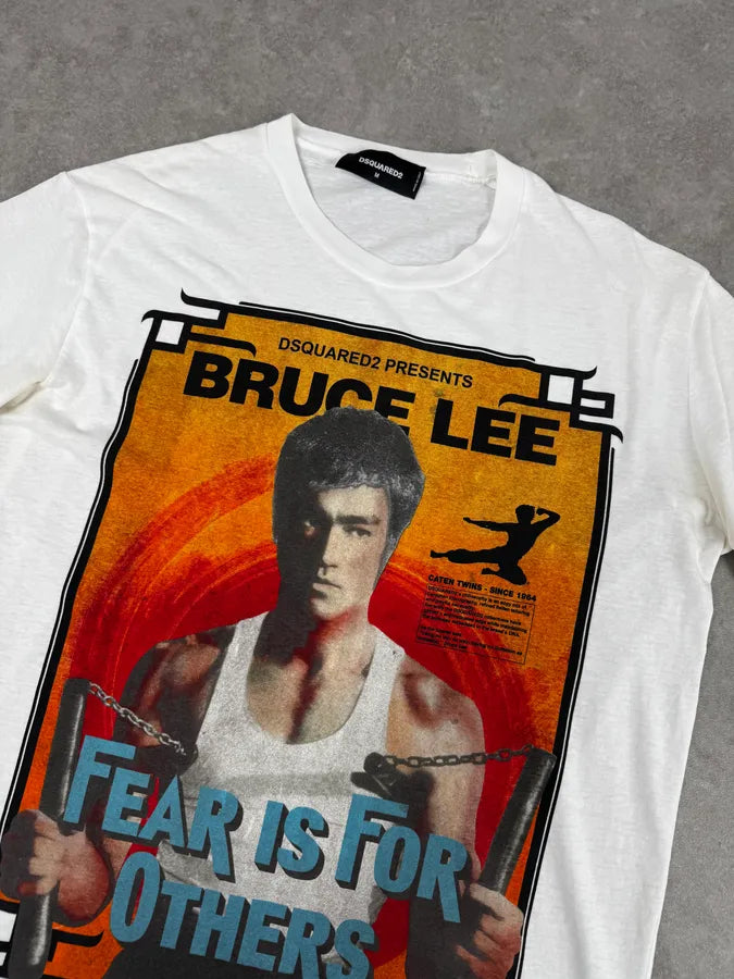 SS2020 Dsquared2 White Bruce Lee Fighter T-Shirt LmYnHgS 4
