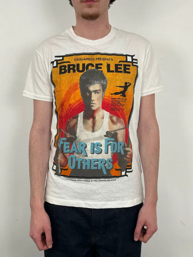 SS2020 Dsquared2 White Bruce Lee Fighter T-Shirt LmYnHgS 1