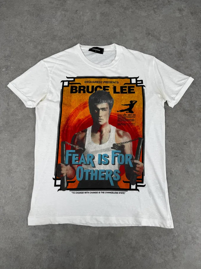 SS2020 Dsquared2 White Bruce Lee Fighter T-Shirt LmYnHgS 0