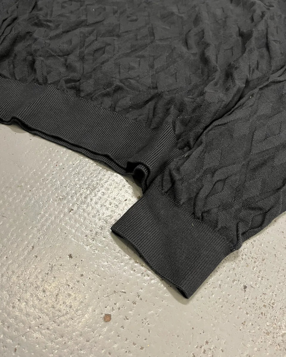 SS2020 Emporio Armani Black Diamond Pattern Sweater EMASatp 5