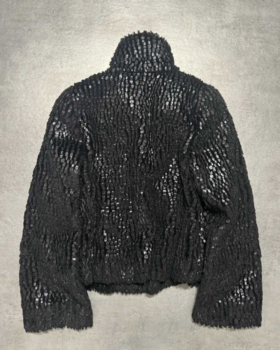 SS2020 Emporio Armani Black Light Plush Jacket kROosrH 1