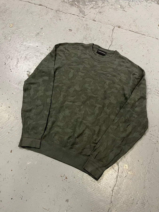 SS2020 Emporio Armani Camo Green Sweater kxBcOmg 2