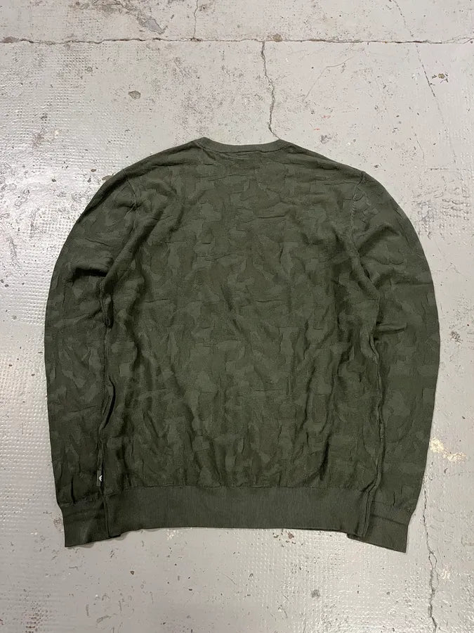 SS2020 Emporio Armani Camo Green Sweater kxBcOmg 5