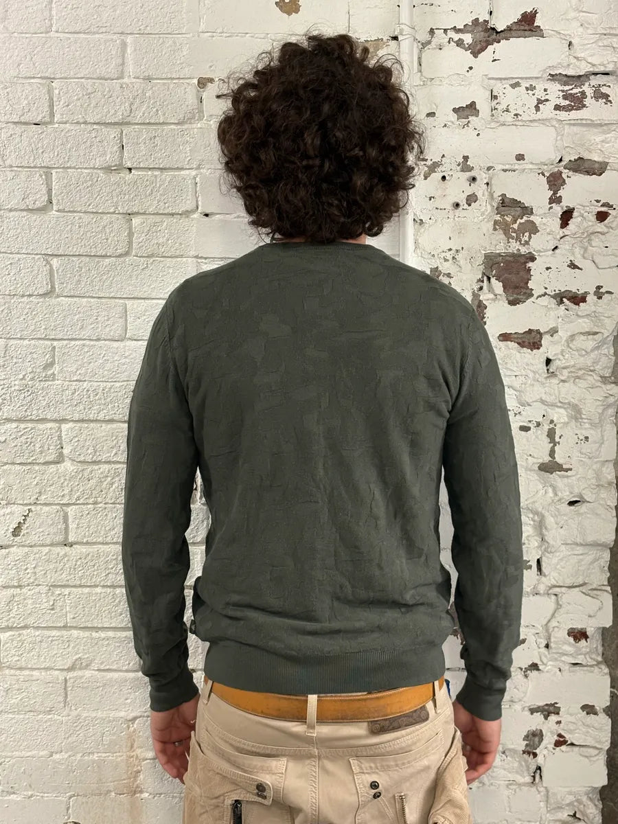 SS2020 Emporio Armani Camo Green Sweater kxBcOmg 9