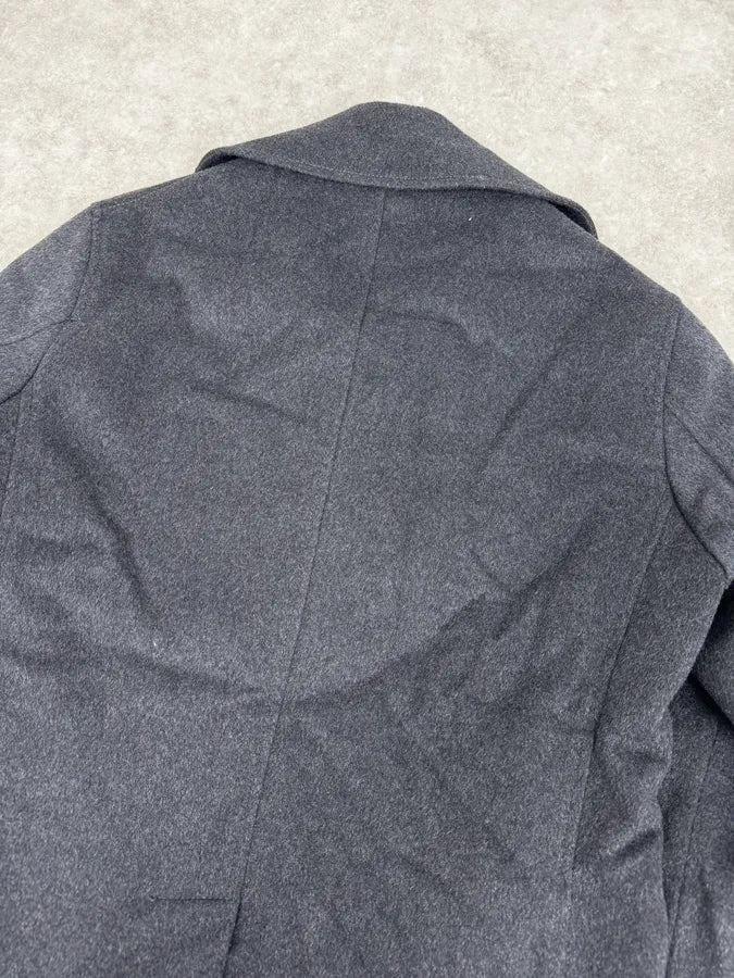 SS2020 Emporio Armani Grey Wool Classy Officer Duffle Coat GQpsqde 5
